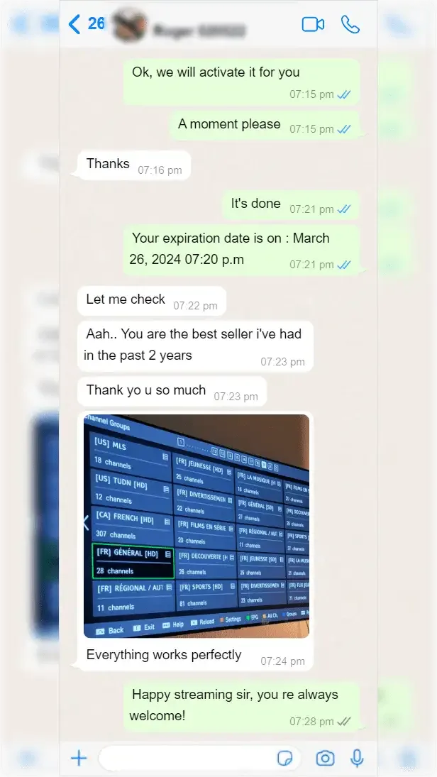 Avis clients vérifiés et témoignages positifs sur la stabilité du service IPTV HexagoneTV en France.
