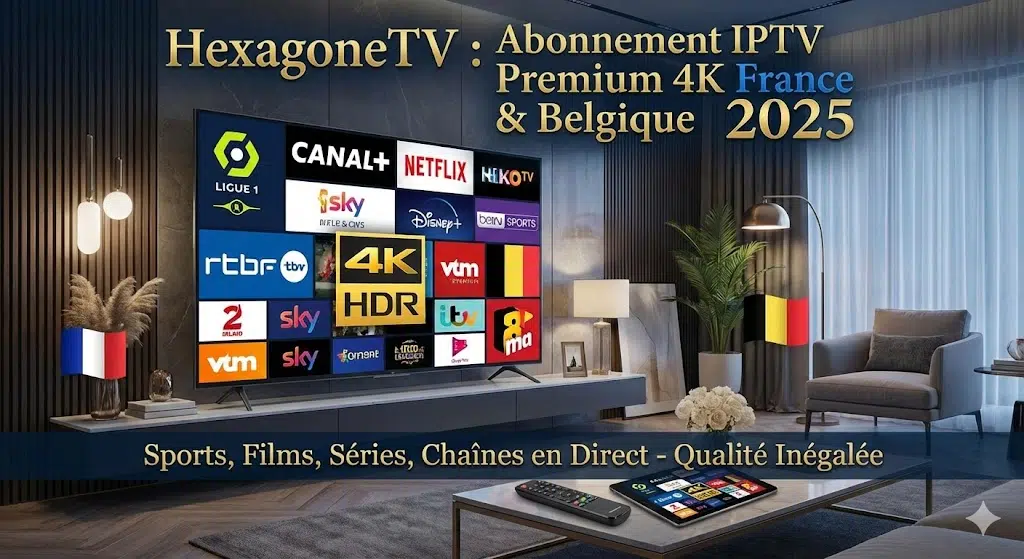 HexagoneTV : Abonnement IPTV Premium 4K France & Belgique 2025