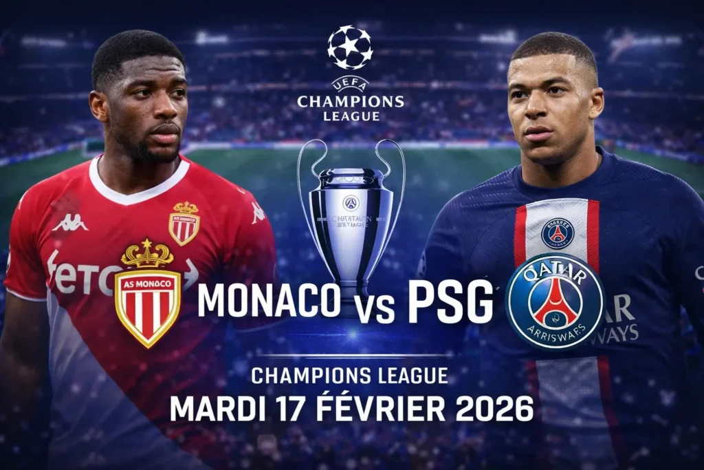 Monaco vs PSG | Champions League | Mardi 17 Février 2026